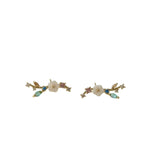 Crystal White Blossom Earrings